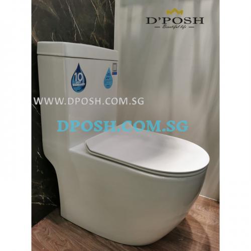 Baron W 818 One Piece Toilet Bowl Rimless